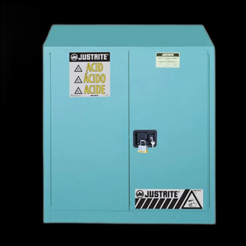 Justrite Safety Steel Cabinet Corrosive Acid 30 Gallon