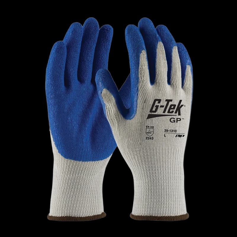 G Tek Latex Coated Seamless Knit Glove