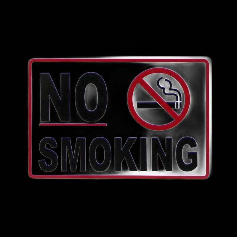 No Smoking Signs on PVC 12 x 8