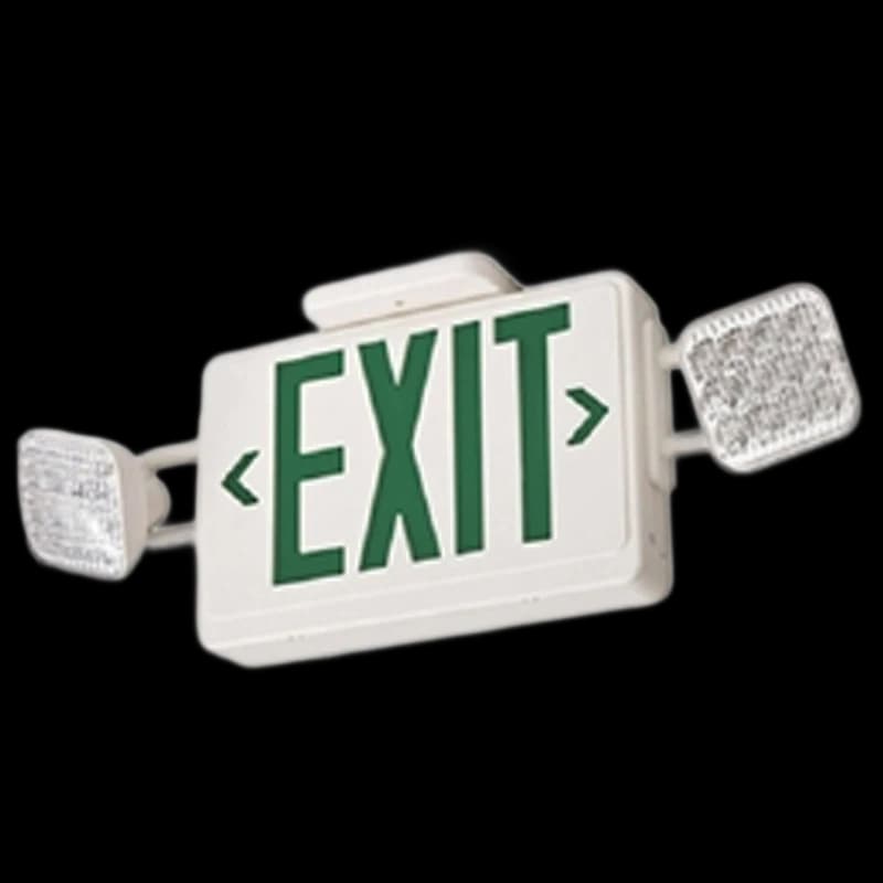 Lithonia Green Emergency Exit Sign and Lighting Combo Unit
