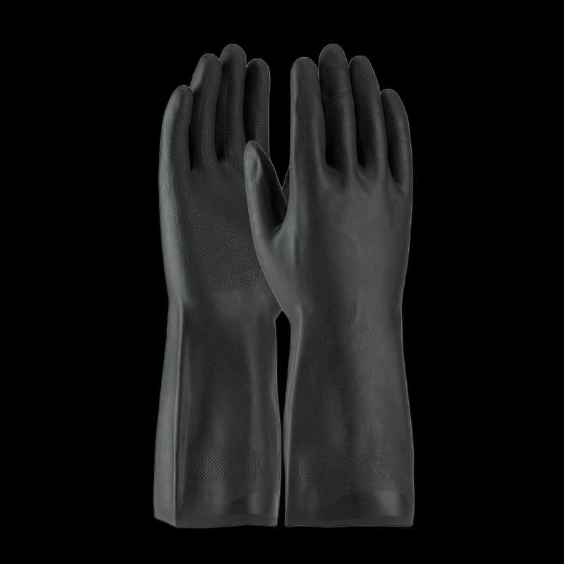 Black Neoprene Chemical Resistant Gloves 28 Mil Large Pair