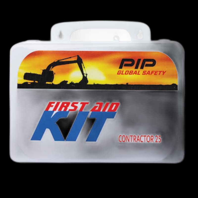 First Aid Kit 25 person poly white case