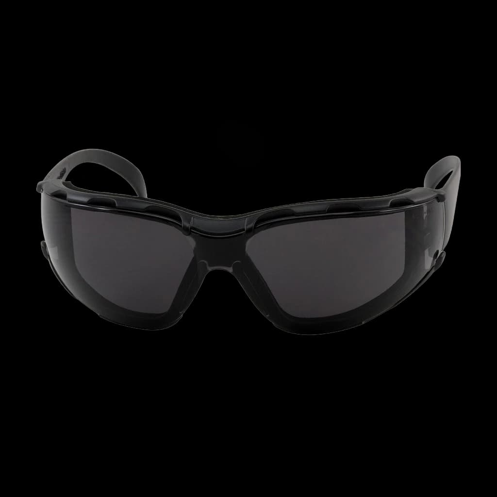 Zenon Z12 Grey Lens Foam Rimless Safety Glasses Black Temple