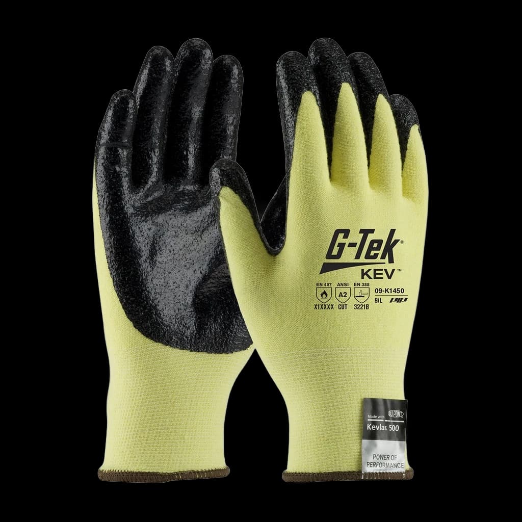 G Tek KEV Seamless Knit Kevlar Elastane Glove with Nitrile C